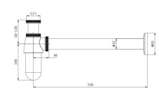 Сифон для раковины Aquatek AQ6011CR хром